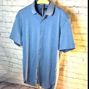 Max Colton XL Casual Blue Button Down Shirt